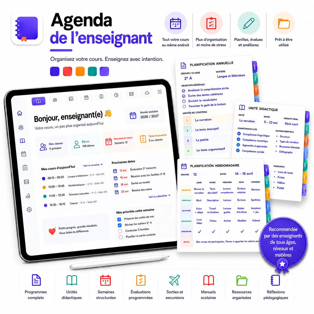 Agenda de l'Enseignant