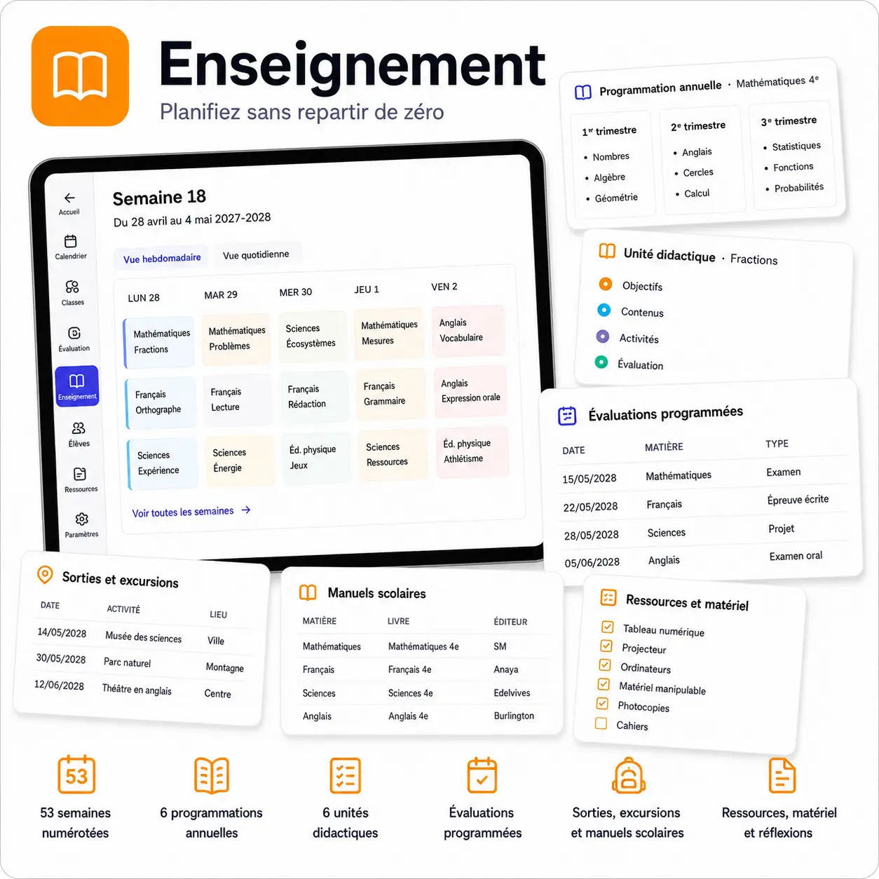 Agenda de l'Enseignant